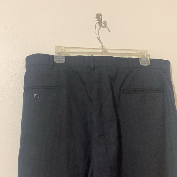 Hagger Mens Pin Strip Black Suit Pants. Size 36x30 Used - Picture 4 of 7